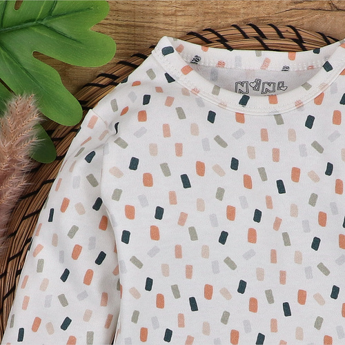 ABN-5323/KRE Body din bumbac organic Nini print