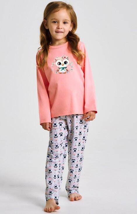 3486, 3487 Emma Taro pijamale fete caise – bumbac, imprimeu, pantaloni cu model