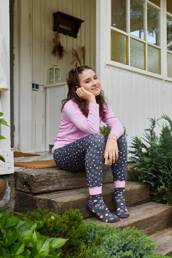 Antilia Pijama pentru fete Italian Fashion - roz/print