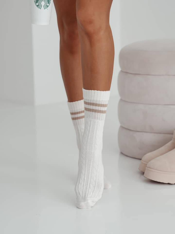 1542-001 Sosete dama Braid Milena - ecru