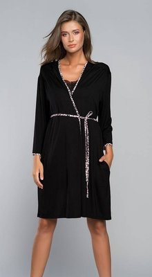 Eila Bis Halat de baie cu mânecă 3/4 Modă italiană - imprimeu leopard