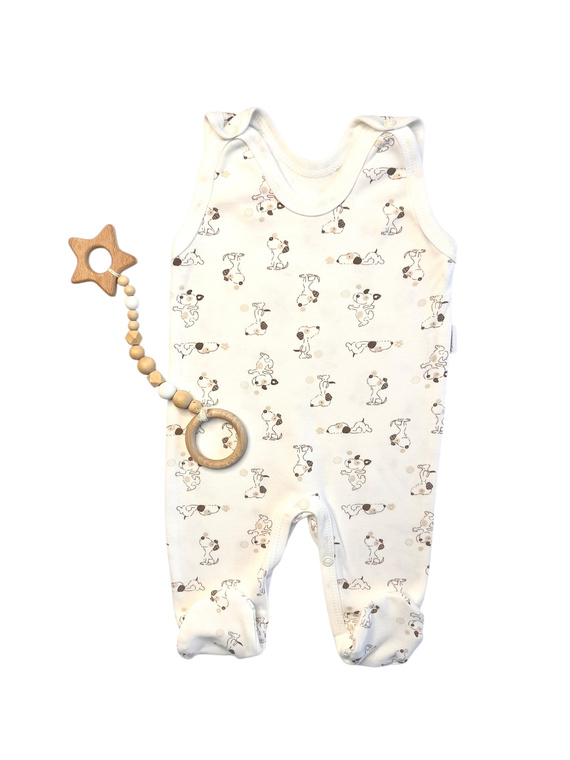 Salopete pentru bebelusi Mamatti SC14930 - model caine, bumbac