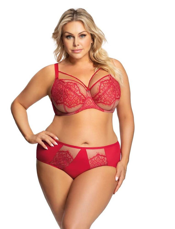 Gorsenia K 616 Memphis Fund de bikini pentru femei roșu