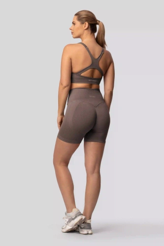 Spaio PUSH-UP PRO colanți scurți modelatori fără cusături talie înaltă fitness taupe