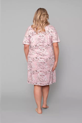 Alwa cămașă de noapte cu mânecă scurtă Italian Fashion - imprimeu roz