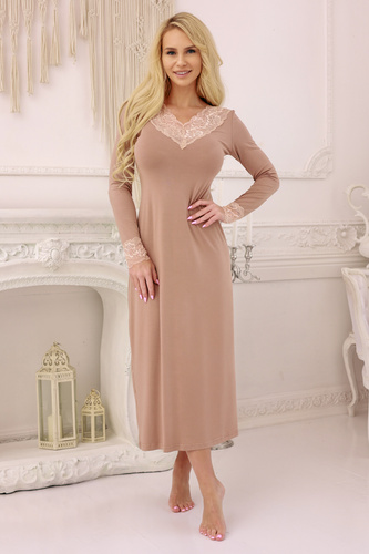 Ceylon Halka Kalimo - cămașă de noapte pentru femei latte, lenjerie de noapte elegantă