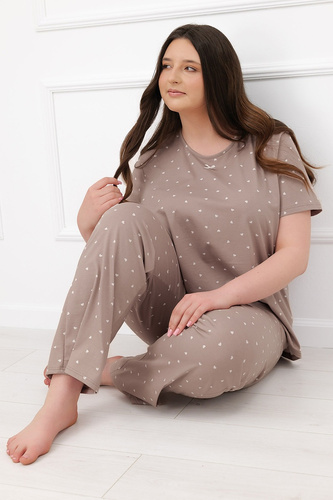 Pijamale damă Italian Fashion Madura bumbac mânecă scurtă pantaloni lungi