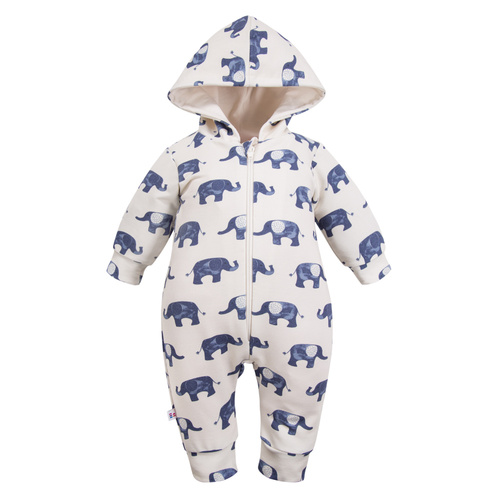 Trening elefant cu glugă Eevi - ecru