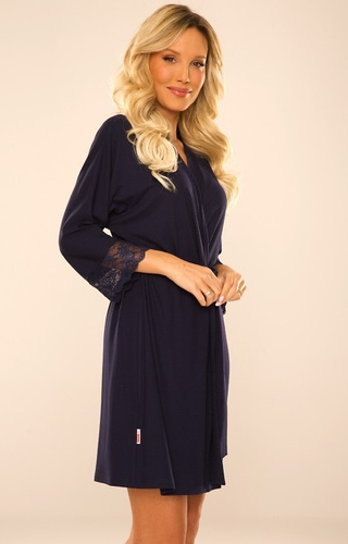 342 Fanny Halat de baie pentru femei Short De Lafense - albastru marin