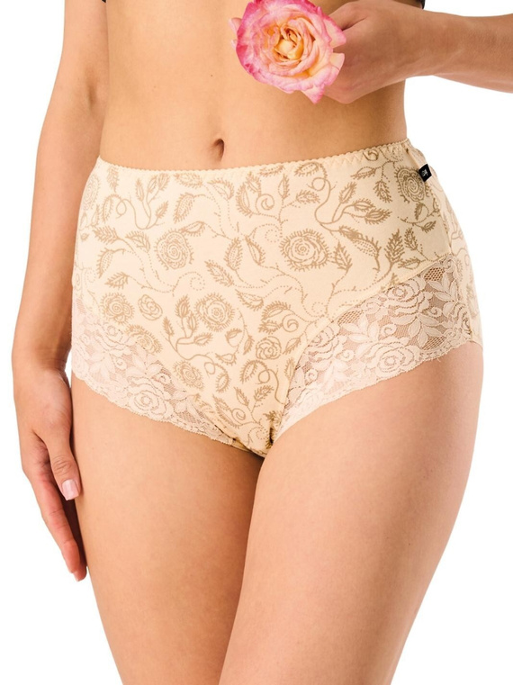 Chiloți LPF 599 Key bej-mocca maxi bikini – Confort și eleganță din bumbac de înaltă calitate