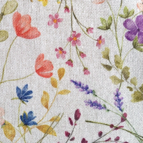 Față de masă ANNA Eurofirany antimurdărire alb-mov flori