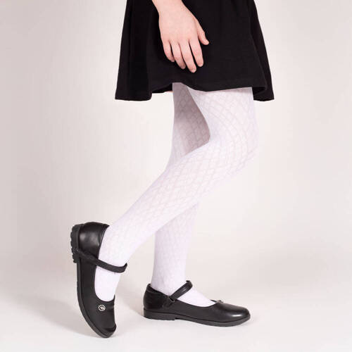 141802 W2 Nicol colanti jacquard - alb