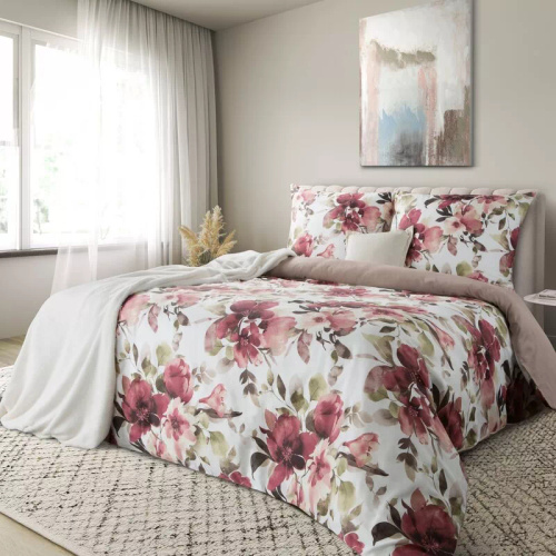 Eurofirany SPRING 74 lenjerie pat 100% bumbac satinat Oeko-Tex