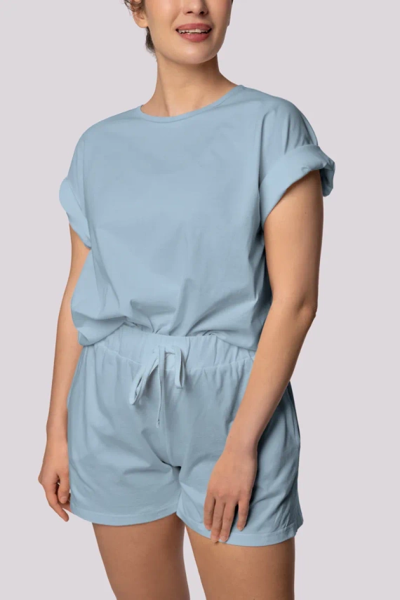 Bliss mânecă scurtă Mona pijamale de damă albastru deschis