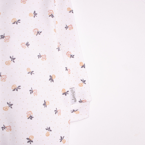 220031 Salopetă bebe Nicol bumbac 100% flori cu botoșei