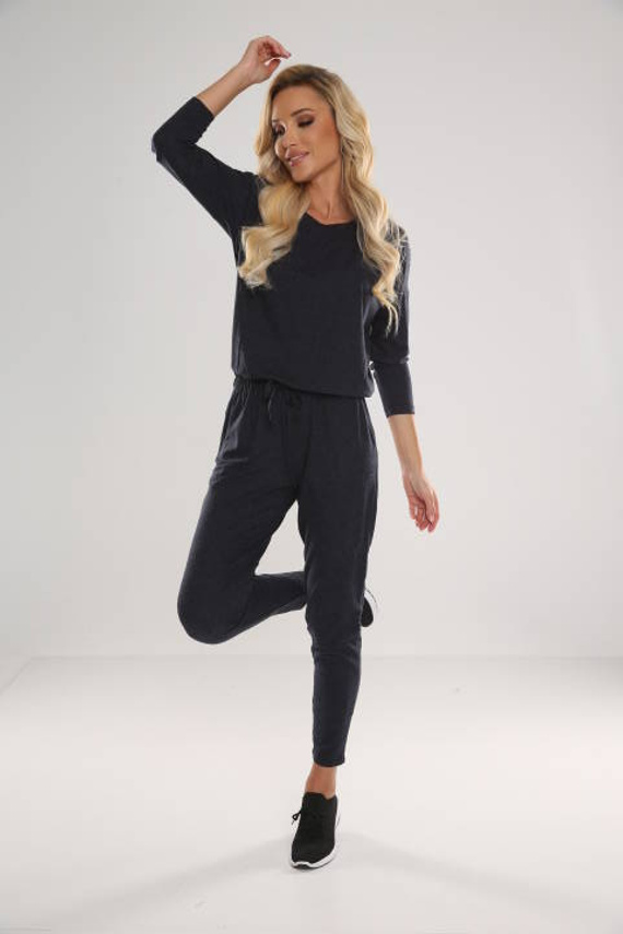 305 Paula Costum de pijama pentru femei - albastru marin