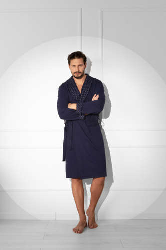 Halat pentru bărbați Gerard - 100% bumbac, croială clasică cu un finisaj elegant Modă italiană 