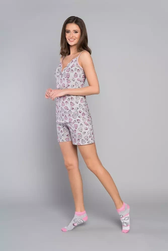 Pijama Dolce pentru femei, pantaloni scurți Italian Fashion - print 