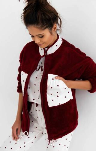 Simonette Sensis hanorac pentru femei - alb burgundy