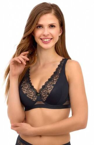2501 Lupoline sutien push-up bralette - negru