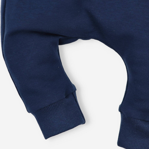 ABN-4517/GRA Pantaloni de trening buzunar din bumbac organic Nini, bleumarin