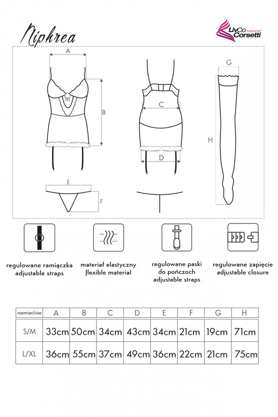 Niphrea LC 90605 Strój mikołajki LivCo Corsetti Fashion