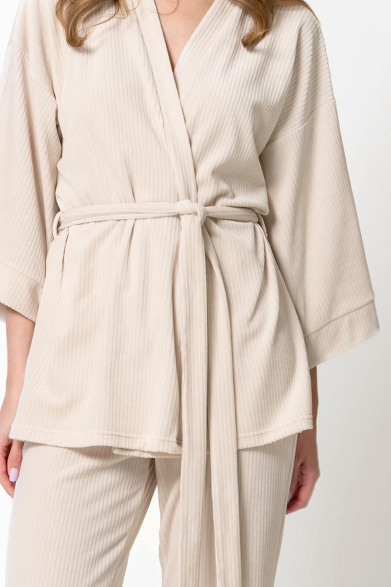 Leveza Darlin 1816 Pijamale damă din velur 3/4 Set homewear Sahara