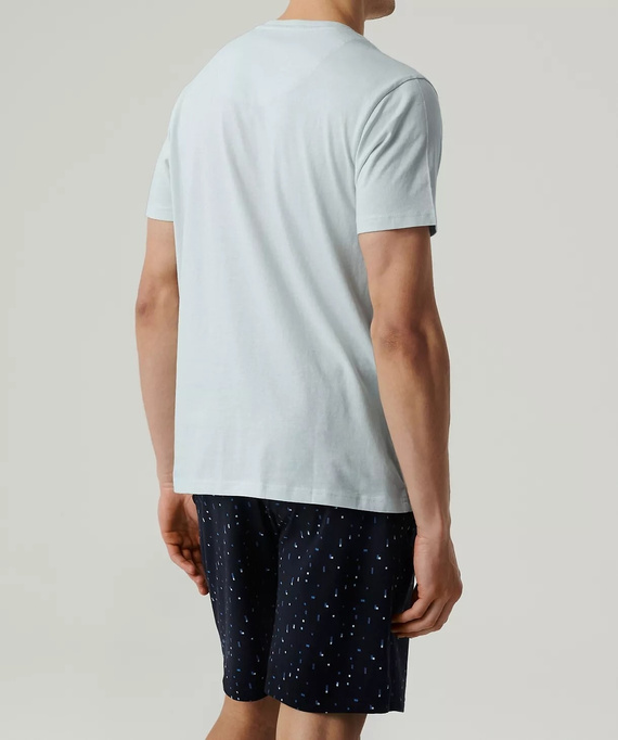 NMP-385 Pijamale bărbați cu mâneci scurte, Atlantic - albastru deschis