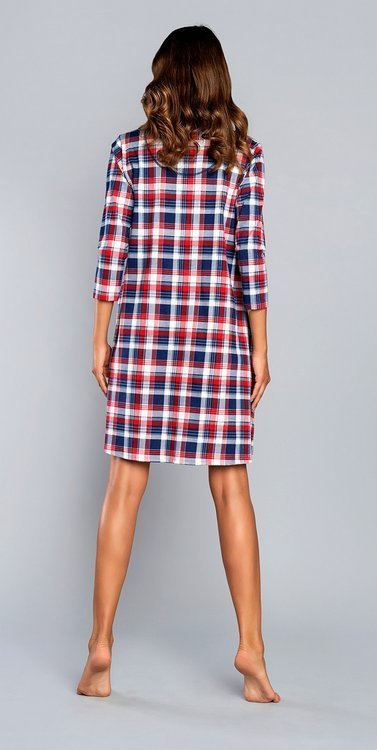 Rugia maternitate și alăptare cămașă de noapte 3/4 mânecă Italian Fashion- roșu