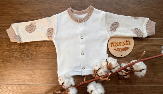 Vestă pentru bebeluși Mamatti KA15710 arici – bumbac, cu capse