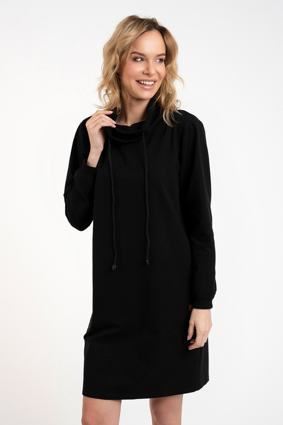 Malmo tunică cu mânecă lungă pentru femei Italian Fashion - negru