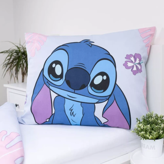 Lilo and Stitch Cute Lenjerie de pat din bumbac JF 02 | Disney | Lenjerie de pat pentru copii Jerry Fabrics