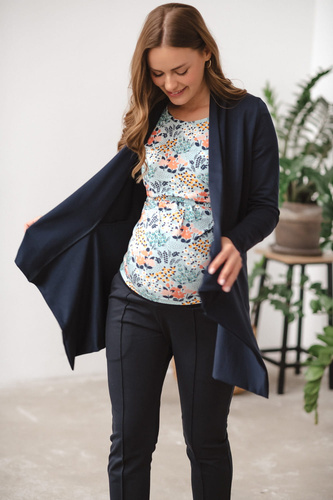 Cardigan de maternitate Mama Wrap Milk&Love, bleumarin