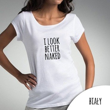 Bluzka damska "Better naked" Moocha biały