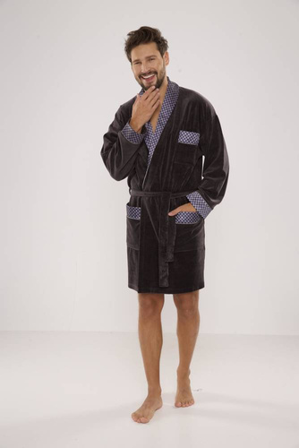 772 Bonjour halat de baie forex pentru bărbați - grafit