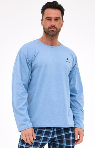 124/308 Sequoia Cornette – pijamale bărbați din bumbac, mâneci lungi, pantaloni în carouri