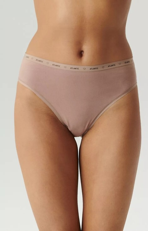 3CLP-010 High Sport Leg Chiloți de damă Atlantic - ecru-bej-bej închis