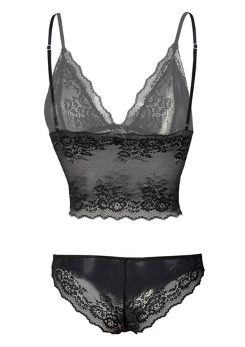 Melody Komplet Damski Piżama DKaren - czarny