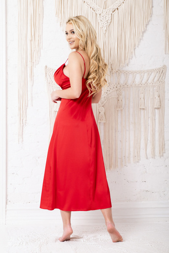 Sanda slip cămașă de noapte Kalimo - roșu