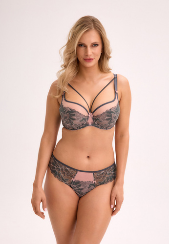 Chiloți de damă GFP 1318 Priya Brazilian Gaia – roz grafit, dantelă și senzualitate