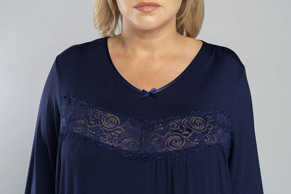 Izyda Pijama 3/4 mâneci, 3/4 pantaloni Italian Fashion - albastru marin