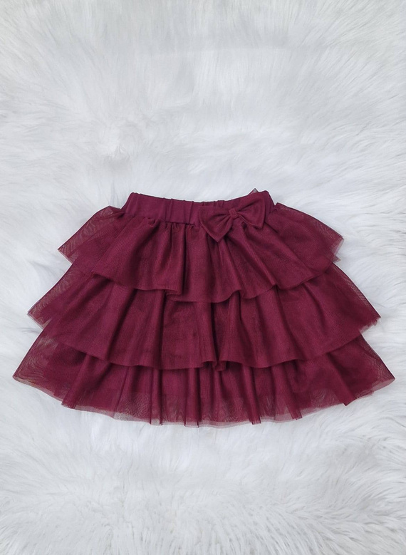 Fustă din tul Mia Bambarillo, vișinie – feminină, elegantă și ușoară