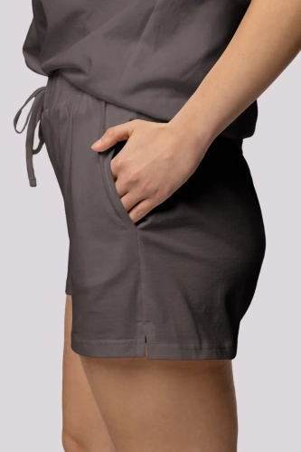 Pijamale de damă Mona Bliss cu mânecă scurtă, grafit