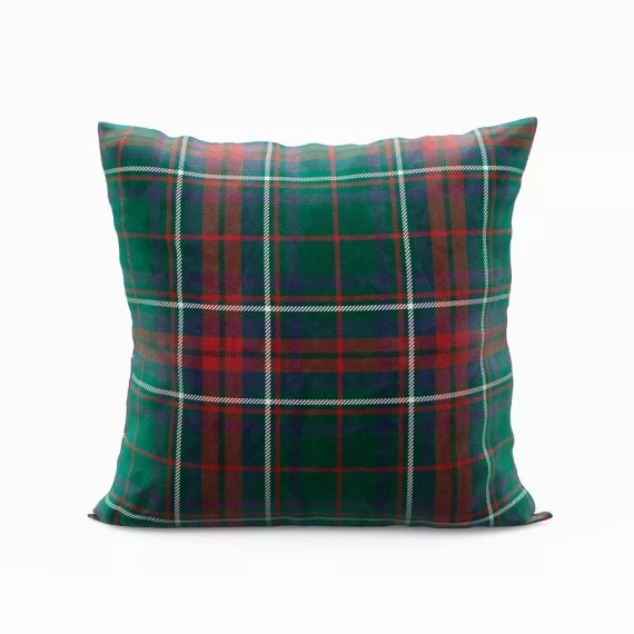 Față de pernă decorativă de Crăciun Marquiseta 002 – tartan verde
