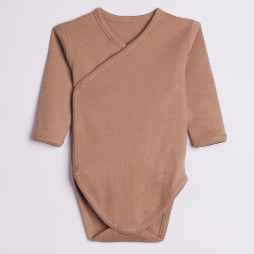 227097 Nicol BENEK Body tip petrecut 100% bumbac maro mânecă lungă