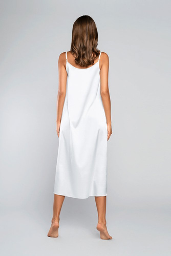 Cămașă de noapte Touch cu curea îngustă, lungă Italia Fashion - ecru