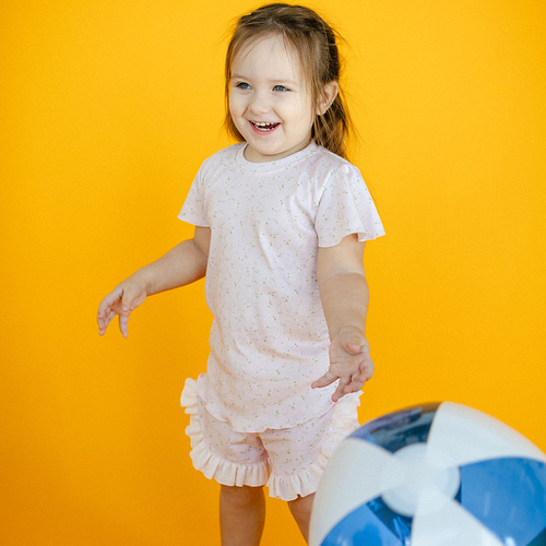 Pantaloni scurți din bumbac Meadow Eevi - roz