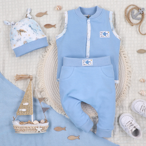 ABN-5457 Pantaloni de trening Nini pentru copii Sea Of Joy – bumbac organic, talie confortabilă