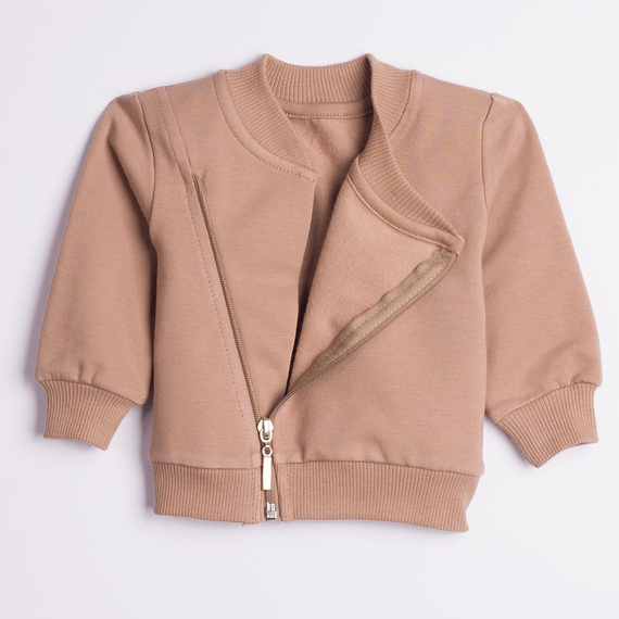 227273 Nicol BENEK Bluza băieți ramonescă maro bumbac cu fermoar