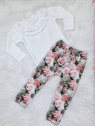 Pantaloni bebe Agnes Bambarillo, flori